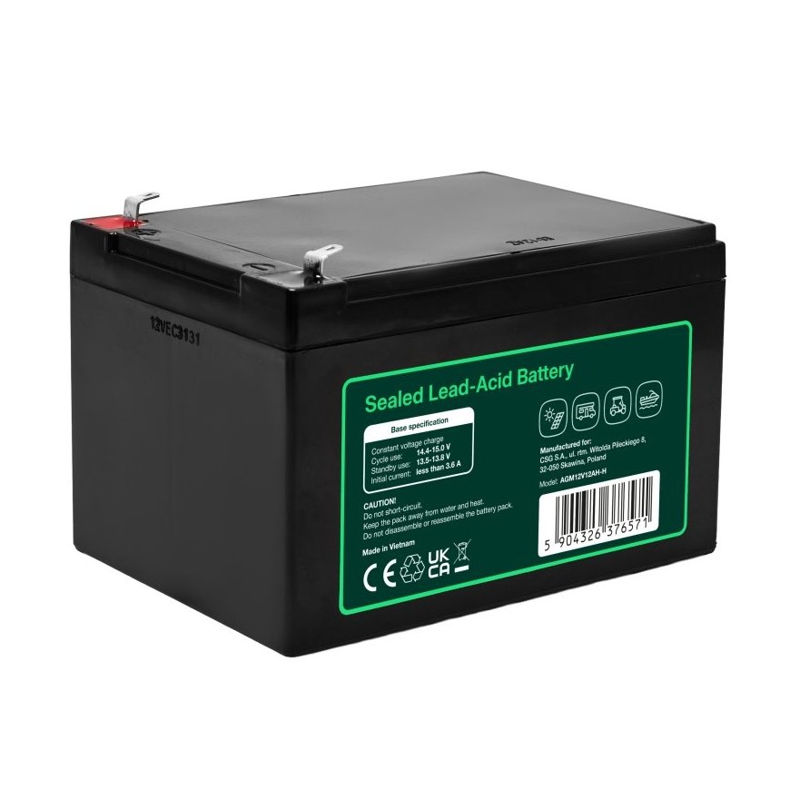 Green Cell AGM12V12AH-H UPS akumuliatorius Rūgštinis akumuliatorius (VRLA) 12 V 12 Ah – 3