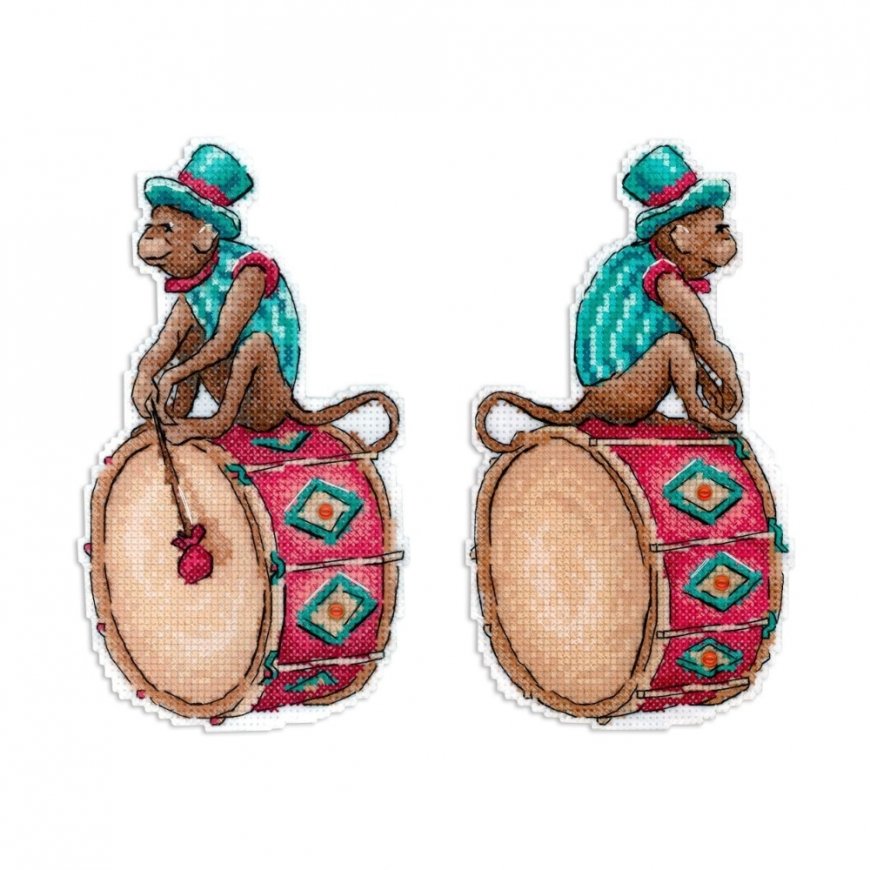 Beldizart Kryželiu siuvinējuma komplekts „Cirka mūziķis“ 16*9 cm SR-1113