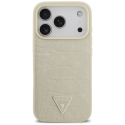 Guess Croco Triangle Logo MagSafe case for iPhone 17 Pro gold Guess Croco Triangle Logo MagSafe case for iPhone 17 Pro gold