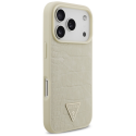 Guess Croco Triangle Logo MagSafe case for iPhone 17 Pro gold Guess Croco Triangle Logo MagSafe case for iPhone 17 Pro gold