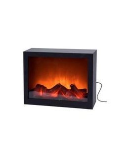 BigBuy Decorative Wall-Mounted Electric Fireplace Black