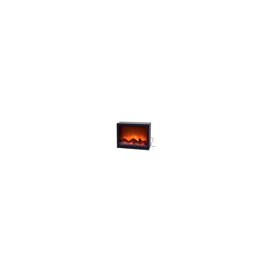BigBuy Decorative Wall-Mounted Electric Fireplace Black – 2
