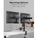 Goobay Dual Monitor Mount Flex, Black Goobay Dual Monitor Mount Flex, Black