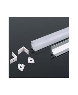Настенный светильник LED угловой профиль V-TAC, с крышкой и заглушками, белый, 2000x15.8x15.8мм