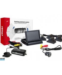 Amio Parkavimo jutiklių rinkinys TFT02 4,3 colio su kamera HD-308-LED, 4 jutikliai, juodas sunkvežimis