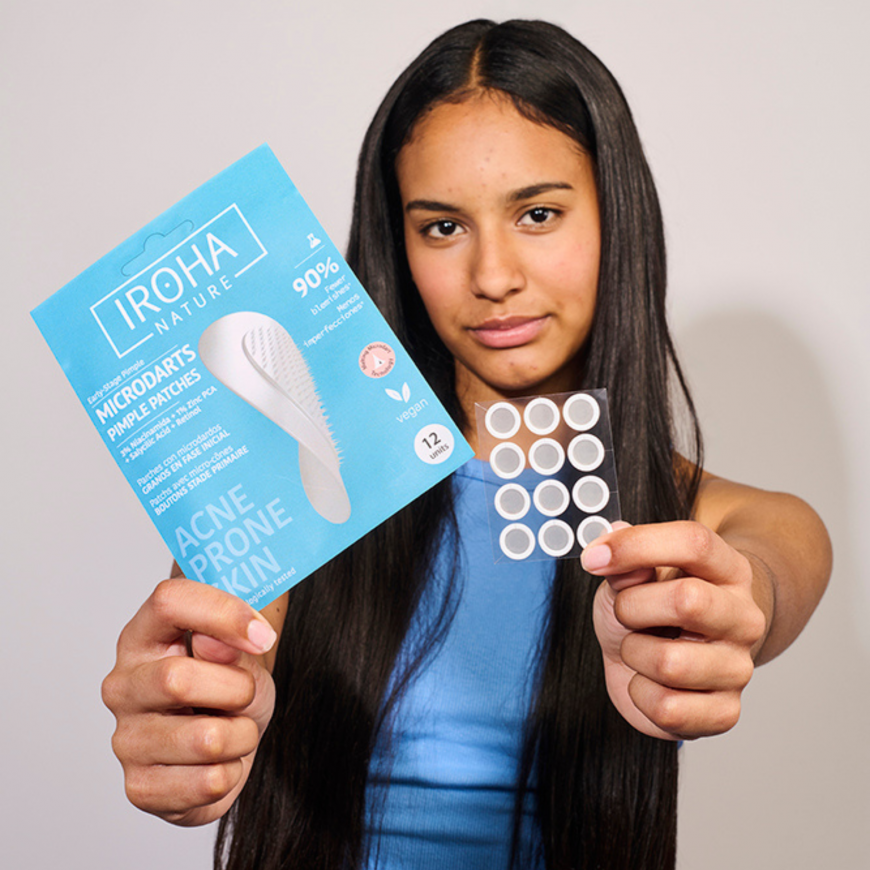 Iroha Патчи для прыщей с микрогвоздями для кожи, склонной к акне, с салициловой кислотой, 12 штук – 2
