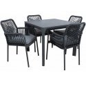 Home4You Sodo Furniture Set CARVES Table and 4 Chairs