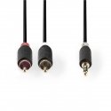 Nedis CABW22200AT50 audiokaabel 5 m 3.5mm 2 x RCA Söehall Nedis CABW22200AT50 audiokaabel 5 m 3.5mm 2 x RCA Söehall