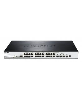 D-Link DGS-1510-28XMP Hallittu L2/L3 Gigabit Ethernet (10/100/1000) Power over Ethernet -tuki musta, Harmaa
