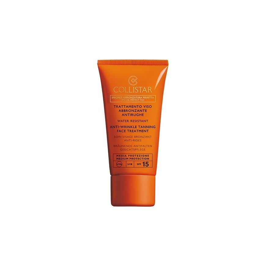 Collistar Anti-Wrinkle Tanning Face Treatment SPF15 Päikesekaitsekreem Nägu 15 Täiskasvanud