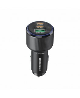 Swissten Автомобильное зарядное устройство 2x USB-C PD / USB / 95W