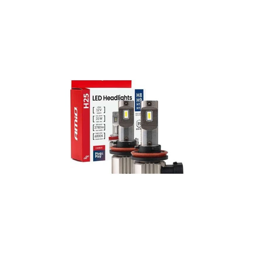 AMiO LED automobiļu spuldzes H25, Canbus