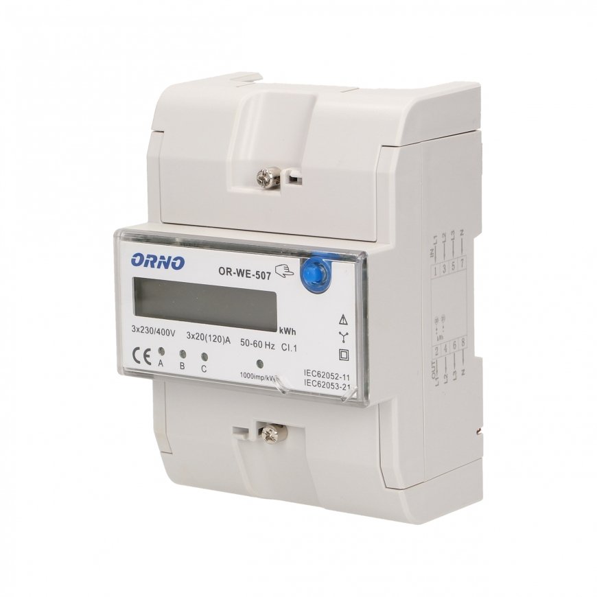 ORNO OR-WE-507 elektrības skaitītājs Elektronisks Iespraužams