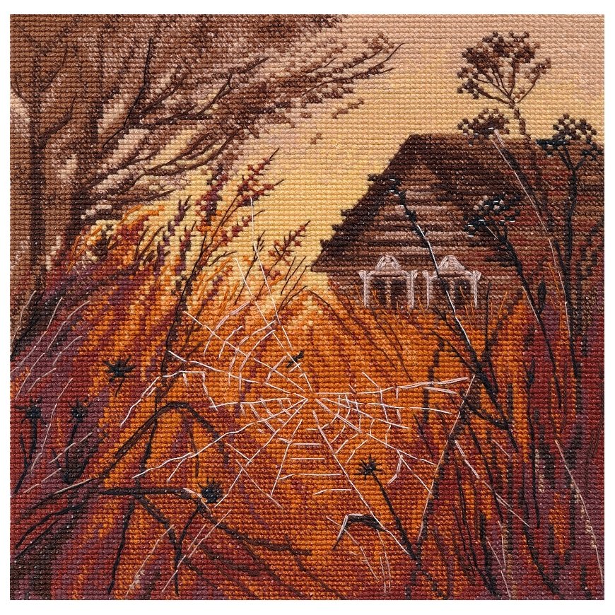 Beldizart Cross Stitch Embroidery Kit "Landscape with Spiderweb" 18×18 cm S1667 – 2