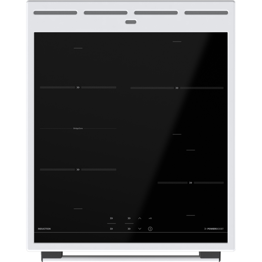 Gorenje GEIT5C60WPG virtuvas Pastatoma viryklė Elektrinis Indukcinė viryklė, padalyta į sritis Balta – 3