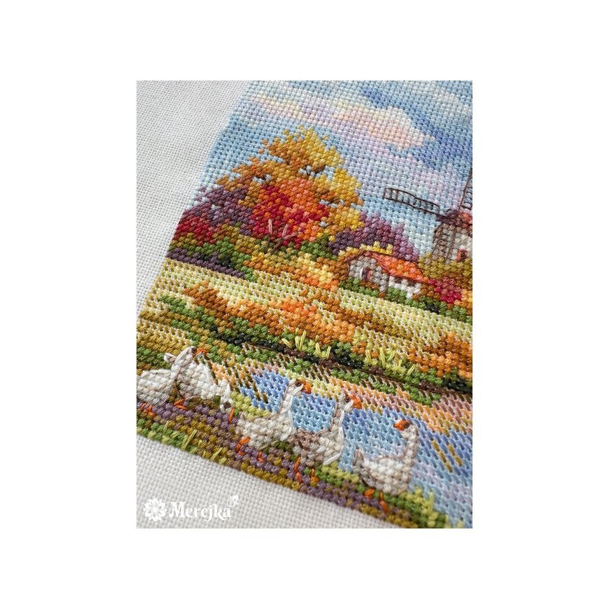 Merejka Krīželeņu izšūšanas komplekts "Rudens" 11,5x11,5 SK278A – 2