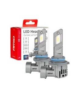 LED-auton valot F25 Pro -sarja, mustat, täydet "Canbus HB4" valot, 68 W, 12 V, 24 V, amio-04723