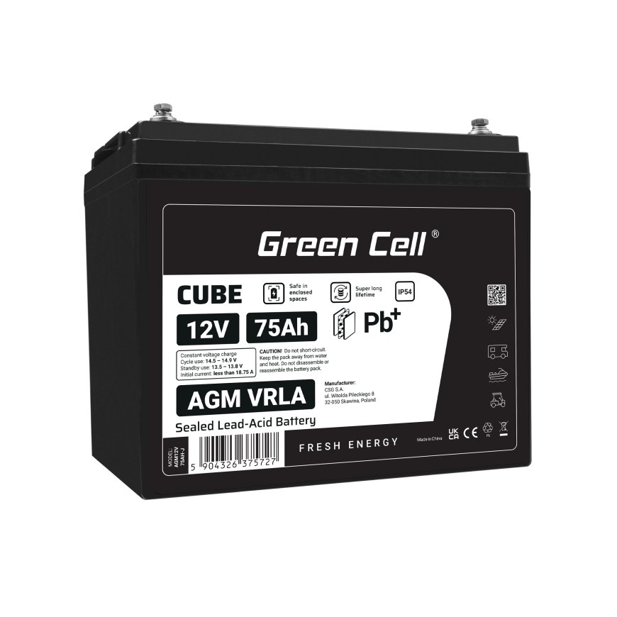Green Cell Green Cell AGM12V75AH-J UPS