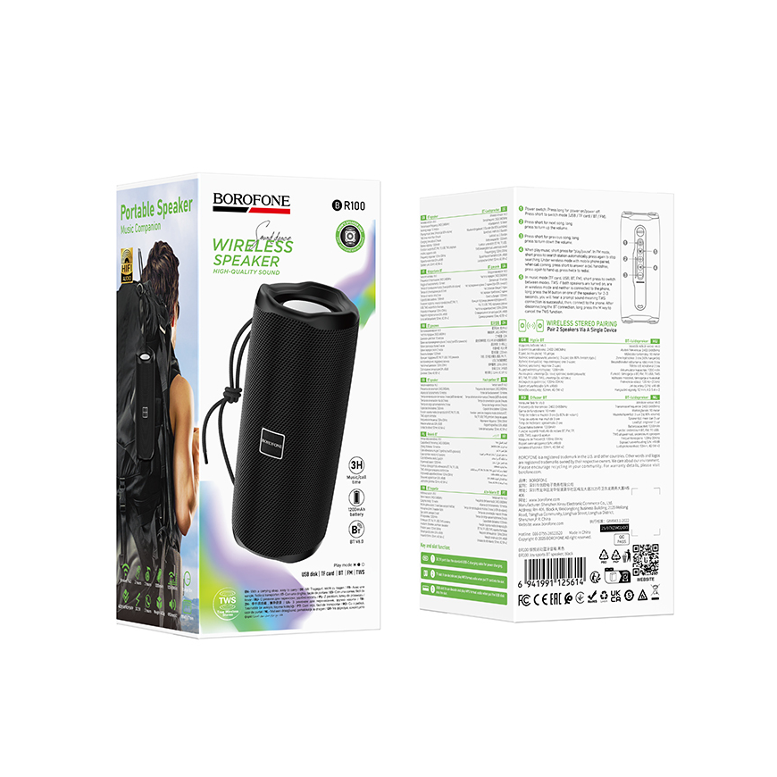 Borofone Portable Bluetooth Speaker BR100 Joy black – 5