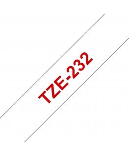 Brother TZE-232 marķēšanas lenta Sarkans uz balta