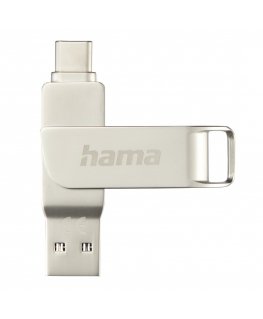 Hama C-Rotate Pro USB флеш накопитель 256 GB USB Type-A / USB Type-C 3.2 Gen 1 (3.1 Gen 1) Серебристый