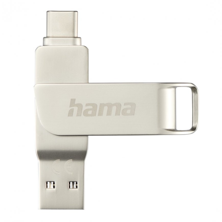 Hama C-Rotate Pro USB-muisti 256 GB USB Type-A / USB Type-C 3.2 Gen 1 (3.1 Gen 1) Hopea