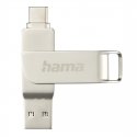 Hama C-Rotate Pro USB-välkmälu 256 GB USB Type-A / USB Type-C 3.2 Gen 1 (3.1 Gen 1) Hõbe
