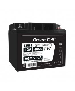 Green Cell AGM12V40AH-J UPS akumulators Noslēgts svina skābju (VRLA) 12 V 40 ampērstunda