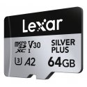 Lexar Professional SILVER PLUS 64 GB MicroSDXC UHS-I Luokka 3 Lexar Professional SILVER PLUS 64 GB MicroSDXC UHS-I Luokka 3
