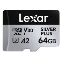 Lexar Professional SILVER PLUS 64 GB MicroSDXC UHS-I Klass 3 Lexar Professional SILVER PLUS 64 GB MicroSDXC UHS-I Klass 3