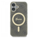 Guess GUHMP16SH4STW iPhone 16 6.1" brown hardcase IML 4G MagSafe