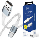 3mk Hyper Cable N-SERIES USB-A | USB-C 1m 9V|2A 18W | white 3mk Hyper Cable N-SERIES USB-A | USB-C 1m 9V|2A 18W | white