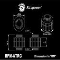 Bitspower Artemis Rotary Extender - Sandblast-Hopea