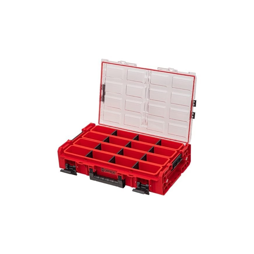 Q-Brick Organizer with extra long containers Qbrick System ONE 2.0 ORGANIZER XL LONG BIN Red Ultra HD