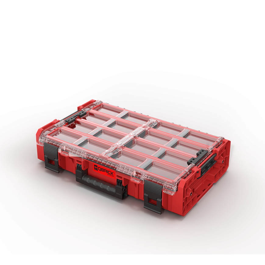 Q-Brick Organizer extra pitkillä säiliöillä Qbrick System ONE 2.0 ORGANIZER XL LONG BIN Punainen Ultra HD – 2