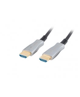 Lanberg CA-HDMI-20FB-0500-BK HDMI kabelis 50 m HDMI A tipo (standartinis) Juoda, Sidabras