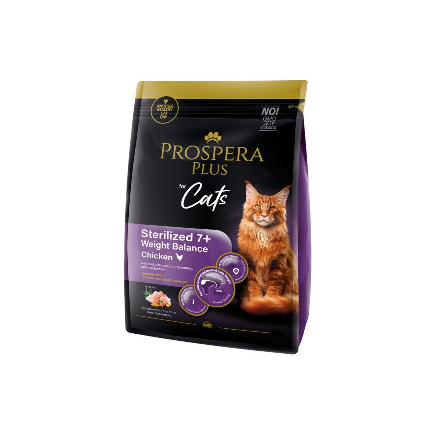 Prospera Plus sterilizuota 7+ vištiena Weight Balance 2kg