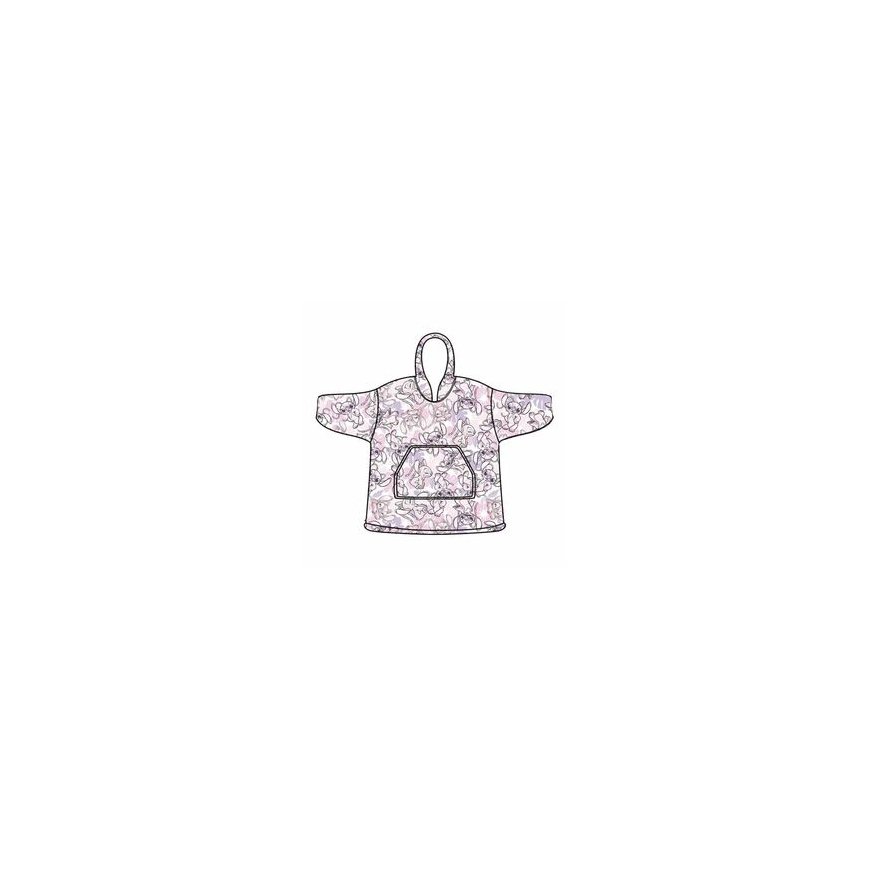 Disney Stitch Angel oversized sweatshirt coat for kids in coral