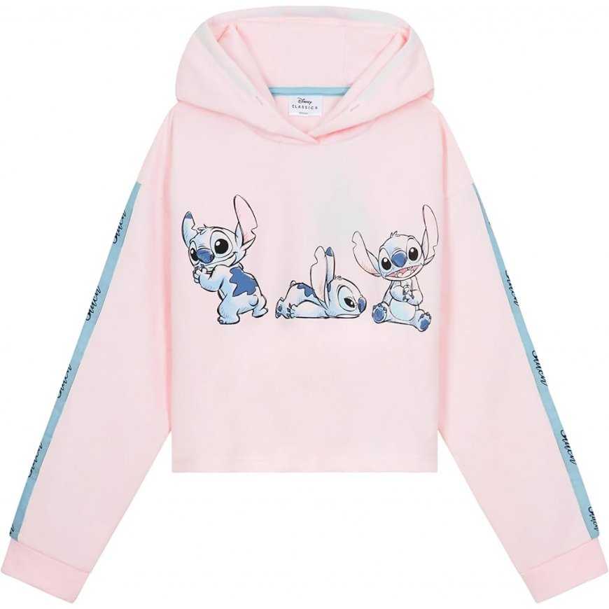 Disney Stitch Angel oversized sweatshirt coat for kids in coral – 2