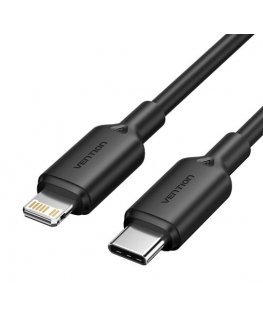 Кабель USB-C на Lightning/2 м черный LAKBH VENTION