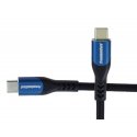 „PremiumCord“ USB-C laidas (USB 3.2 GEN 2x2, 5A, 100W, 20Gbit/s), 2 m, medvilninis pintas „PremiumCord“ USB-C laidas (USB 3.2 GEN 2x2, 5A, 100W, 20Gbit/s), 2 m, medvilninis pintas