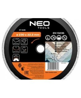 Neo Tools Dimanta diska 230 x 22,2 mm, izturīgs