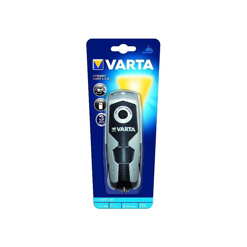 Varta Dynamo Light LED Melns, Pelēks Rokas lukturis