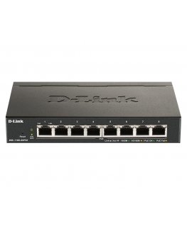 D-Link DGS-1100-08PV2 Управляемый L2/L3 Gigabit Ethernet (10/100/1000) Питание по Ethernet (PoE) Черный