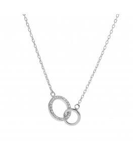 Again Jewelry Sidabrinis karoliai susieti žiedai AJNA0024