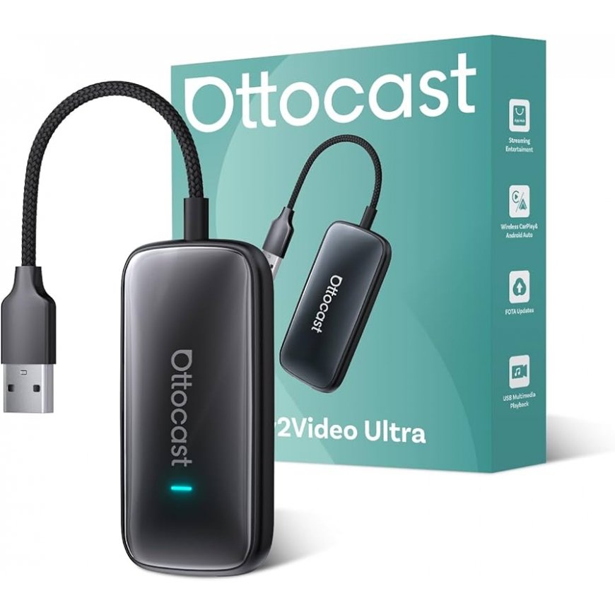 Ottocast Play2Video Ultra Carplay/Android Auto bezvadu