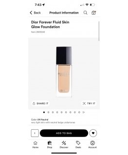Dior Forever Hydra Nude Тональный Флюид 2n