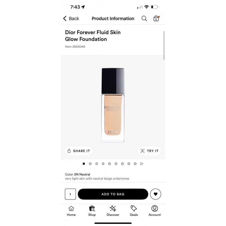 Dior Forever Hydra Nude Fdt Fluid 2n