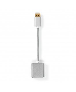 Nedis CCTB37250AL02 video cable adapter 0.2 m DisplayPort DVI-D Silver