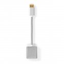 Nedis CCTB37250AL02 видео кабель адаптер 0,2 m DisplayPort DVI-D Серебристый Nedis CCTB37250AL02 видео кабель адаптер 0,2 m DisplayPort DVI-D Серебристый